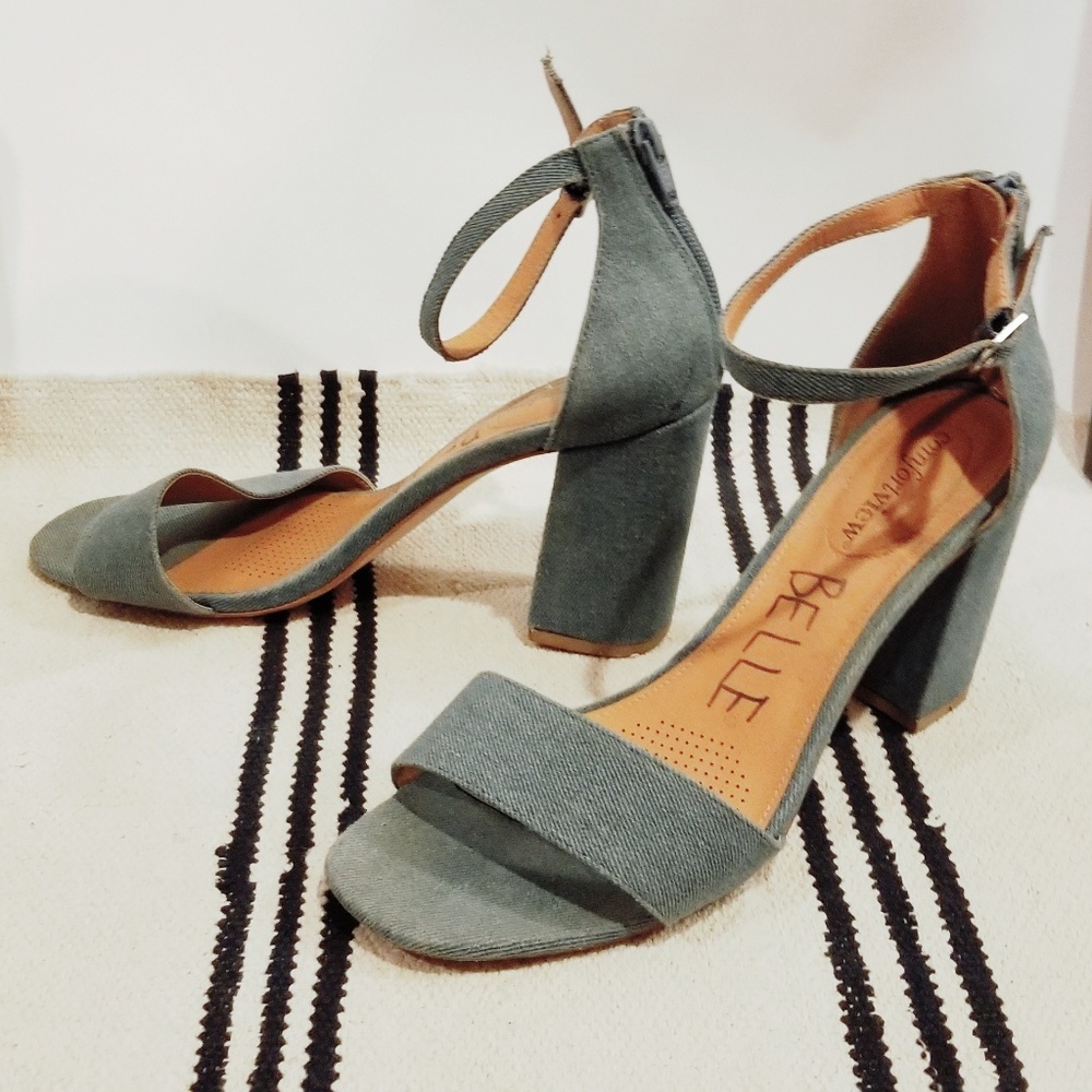 Slingback Sandals 11 Canvas Belle Denim BRAND NEW
